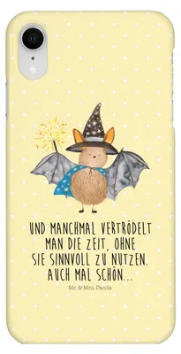 Produktbild von Mr. & Mrs. Panda Iphone XR Handyhülle Fledermaus Zauberer - Gelb Pastell - Geschenk, Lustige Sprüche, Handy Case, Reinsteigern, Frauen, Fledermäuse, Magier