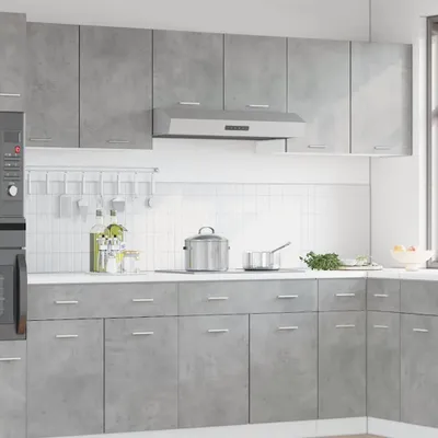 Produktbild von "Winterschlussverkauf "Hängeschrank/Sideboard Küche Moderne Design - CLORIS - Buffetschrank - Lyon Betongrau 80x31x60 cm Holzwerkstoff - NeuMöbel4208208
