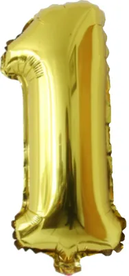 Produktbild von Zahl Luftballon XL 75CM Nummer Folienballon Gold 1