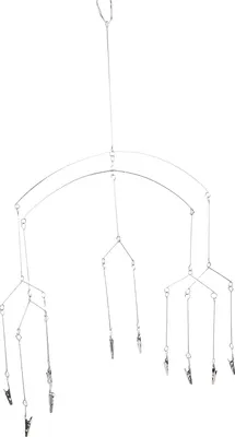 Image de Hanging Photo Holder avec 10 clips en acier inoxydable Image Display -Hober pour les notes Memos Artworks Cartes