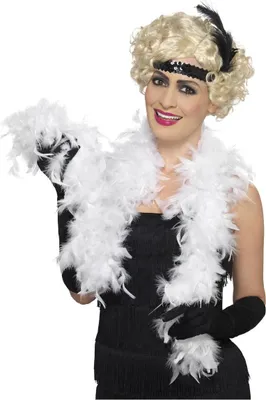 Produktbild von Smiffys - Damen Feder - Federboa - Feder SM859 (Einheitsgröße) (Weiß)