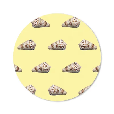Produktbild von MuchoWow® Mauspad Mousepad Muscheln - Muster - Gelb - Sommer 30x30 cm - Mousepads - Maus Mat - Pad - Mausunterlage - Tischunterlage - Schreibtischmatten