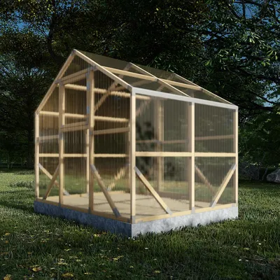 Produktbild von Schober CASA Holzgewächshaus | B 2,6 x H 2,3 m | Länge 2–6 m