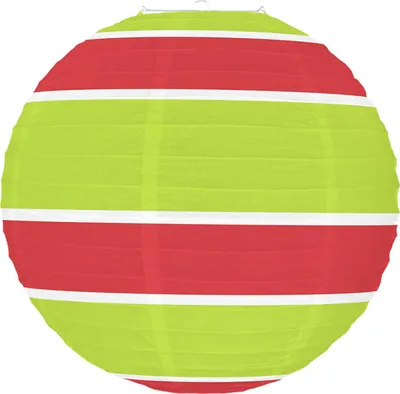 Produktbild von Rote und grüne Papierlaterne, 30,5 cm, runde Weihnachtslaterne zum Aufhängen für die Feiertags-Deckendekoration im Innen- und Außenbereich