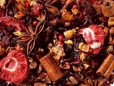 Produktbild von 1 kg  Früchteteemischung Weihnachts- beerchen Erdbeer-Note aromatisiert