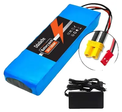 Image de Batterie pour véhicules électriques, capacité de 100 000 mAh, tension de 36 V, chargeur XT30-JST