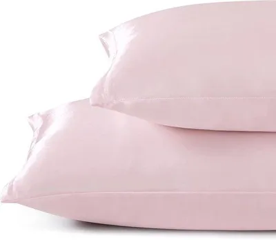 Produktbild von Famanu Kissenbezüge Satin Rosa Standard - Seidig mit Umschlagverschluss