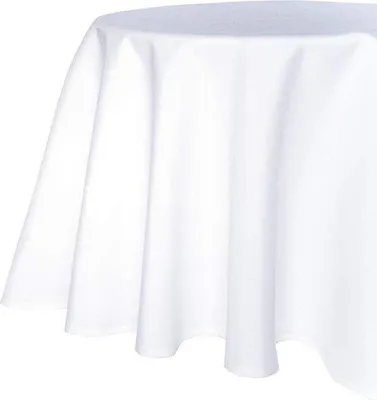 Produktbild von Famanu Tischdecke wasserabweisend, pflegeleicht - rund, 140 cm, weiß