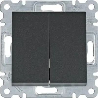 Produktbild von HAGER lumina Schalter Taster Taster 2-Wippe schwarz WL0143