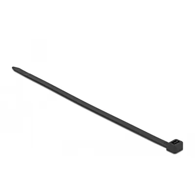 Produktbild von DeLOCK Kabelbinder - Schwarz - 10 Paket - Kabelbinder - 80 kg Schlaufenzugfestigkeit - 1 m Länge - Nylon 66