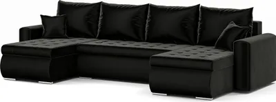 Produktbild von Ecksofa Luis, Eckcouch U-Form, Sofa, Couch, mit Schlaffunktion, Bettkasten, dekorative Steppung, Polstermöbel, Riviera 100