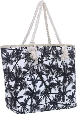 Produktbild von Große Strandtasche aus Plastik - großzügiger Einkaufsbeutel - 1 Stück - Strandstyle - 58 x 38 x 18 cm