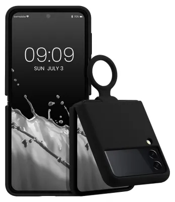 Produktbild von kwmobile Flip Soft Case kompatibel mit Samsung Galaxy Z Flip 3 5G - Silikon Hülle für Foldable Handy - Handyhülle in Schwarz