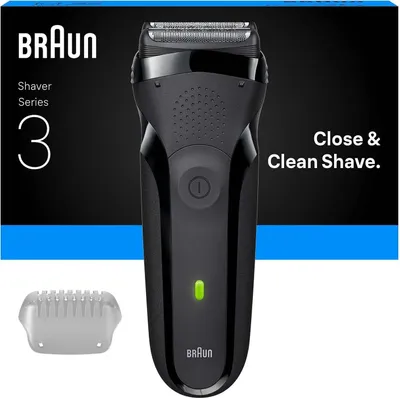 Zdjęcie produktu dla Braun Series 3 300S, Golarka foliowa, Czarny, 2 SensoFoil, Przyciski, Bateria, Niklowo-metalowo-wodorkowa (NiMH)