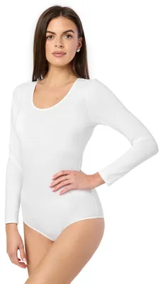 Image de Body manches longues pour femme Merry Style BD900(Blanc, M)