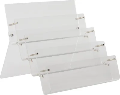 Produktbild von 4-Fach Gutscheinständer aus Acrylglas Werbe Prospekt Ständer Flyer für DIN lang