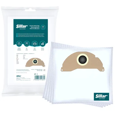 Immagine prodotto di Sacchetti per aspirapolvere Sillar 5x, ricambio per aspirapolvere Kärcher A2054, MV2, WD2, WD2.200