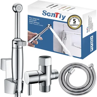 Produktbild von SonTiy All Brass Handheld Bidet Sprayer für Toilette, Stoffwindel, Toilettensprü