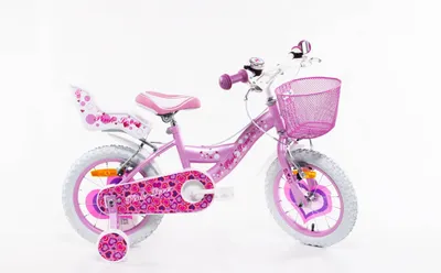 Image de F.lli Schiano Sch Pink Love 14" - Vélo Pour Filles (4-6 Ans), Roues 14", Cadre En Acier, Avec Accessoires - Couleur Rose