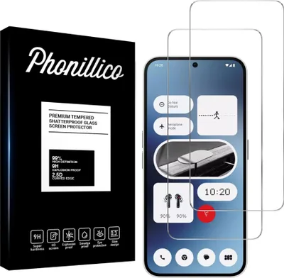 Produktbild von Hartglas für Nothing Phone 2a [2 Stück] Displayschutzfolie Screen Protector Film Anti-Kratzer Glas Resistant Phonillico®