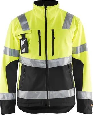 Produktbild von Blakläder High Vis Softshell Jacke 4900 2517 in div. Farben, Farbe:gelb/schwarz, Größe:4XL