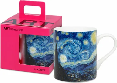 Produktbild von Könitz Becher Sternennacht - Van Gogh, in Geschenkbox, Bone China, Blau, 400 ml, 11 5 004 2819