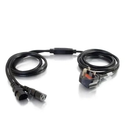 Obrázek produktu pro C2G Cbl/3m BS 1363 to 2x C13 Y-Cable, 3 m, BS 1363, 250 V, 13 A