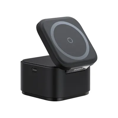 Obrázok produktu pre BASEUS 2-in-1 induktives Ladegerät kompatibel mit MagSafe 3A 20W BS-W531 schwarz