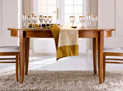Produktbild von Casa Padrino Luxus Biedermeier Esstisch Braun - Ovaler ausziehbarer Massivholz Esszimmertisch - Biedermeier Esszimmer Möbel - Luxus Qualität -  Italy