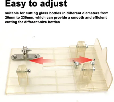 Produktbild von Universal Einstellbare DIY Glasflaschenschneider Einstellbare Größen Metall Glasflaschen Schneidemaschine Weinflaschen Basteln Haushalt Dekorationen Schneidwerkzeug