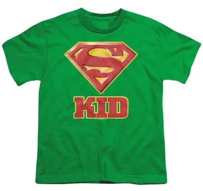 Obrázok produktu pre Tričko s motívom Supermana – "Super Kid" (veľkosť 140-146) (sýto žltozelená farba)