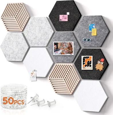 Zdjęcie produktu dla Filcowa tablica 30 x 26 cm, 12 sztuk, samoprzylepna, do ściany