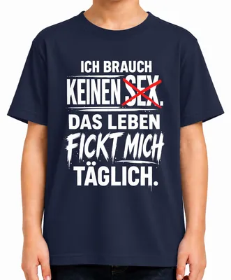 Imagen del producto de Camiseta con el texto: "No necesito o, la vida me está jodiendo", estilo sarcástico, color azul marino, talla 116