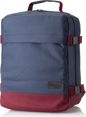 Produktbild von BAMBINIWELT RUCKSACK Handgepäck Reisetasche Boardgepäck Bordcase Kabinenkoffer Reiserucksac 40x20x25 40x30x20 Ryanair Wizzair (klein, blau-bordeaux 40x20x25)