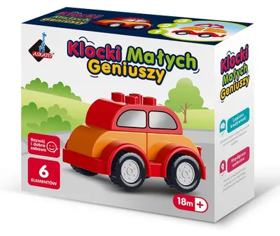 Immagine prodotto di Mattoncini "Piccoli geni" - Macchinina, 6 pezzi - Askato