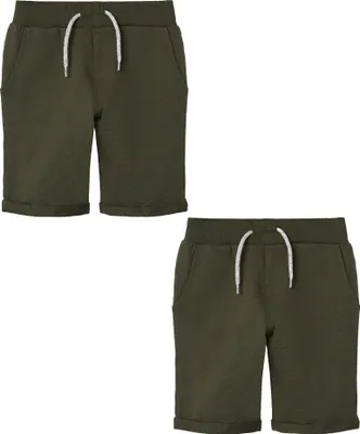 Produktbild von NAME IT Shorts 2er-Set Kordelzug Elastischer Bund Stilvoll Größe: