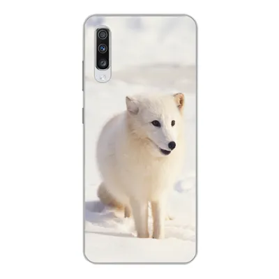 Produktbild von MuchoWow® Handyhülle Schutzhülle Hülle für Samsung Galaxy A70 Fuchs - Schnee - Weiß Silikon Softcase Handy Hülle - Schutzhaube