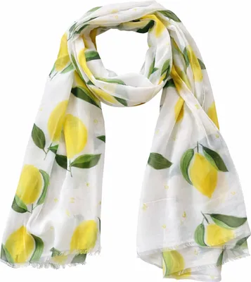 Produktbild von Schal Zitrus mit mediteranem Motiv 'Zitrone' von collezione alessandro