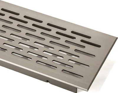 Produktbild von Lüftungsgitter Lochgitter Belüftungsgitter Oval - Edelstahloptik - 250 mm