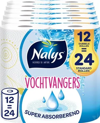 Immagine prodotto di Nalys Nalys Carta da cucina cattura umidità - 12 rotoli doppi