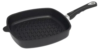 Produktbild von AMT GASTROGUSS Bratpfanne eckig, induktionsgeeignet, Länge: 280 mm, BBQ-Muster