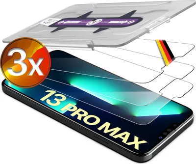 Immagine prodotto di Pellicola protettiva UTECTION 3 pezzi con vetro temperato per iPhone 13 Pro Max
