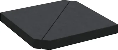 Produktbild von Schirm-Gewichtsplatten 2 Stk. Schwarz Granit Dreieckig 14 kg