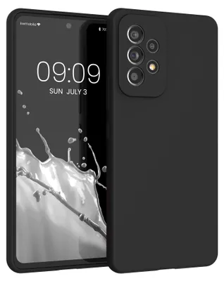 Produktbild von kwmobile Handyhülle für Samsung Galaxy A53 5G Hülle - Case Silikon - Kabelloses Laden - Schutzhülle Cover in Schwarz