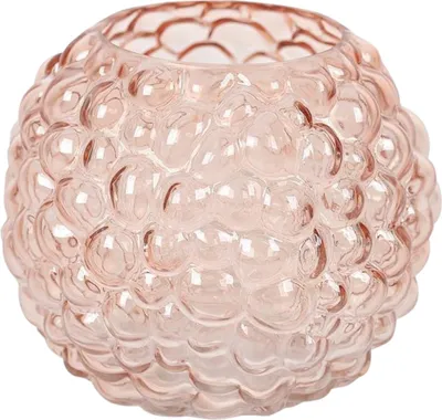 Produktbild von Rasteli Vase Kugelförmiges Glas Rosa D 20 cm H 17 cm