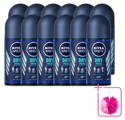 Produktbild von 12 x NIVEA MEN Deo Roller Dry Fresh 50 ml - Sparpackung - 12 Stücke