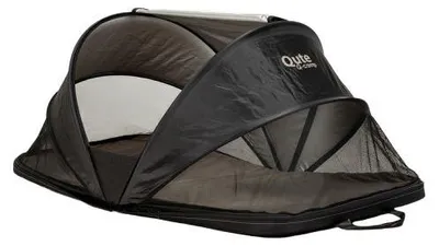 Produktbild von Qute Q-Camp Babyzelt - Black / Desert | Klappbares Campingbett