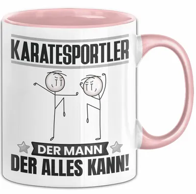 Produktbild von Karatesportler Tasse Geschenk für Karatesportler Der Mann Der Alles Kann Geschenkidee zum Geburtstag (Rosa)