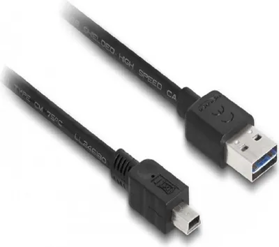Image de Delock 83365 USB Kabel Delock A -> Mini-B St/St 5.00m sw Easy USB