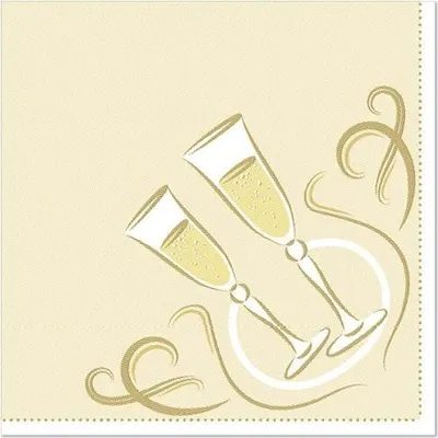 Produktbild von 250 Papstar Servietten ROYAL Collection 1/4-Falz 40 cm x 40 cm gold Festive Moments 86297